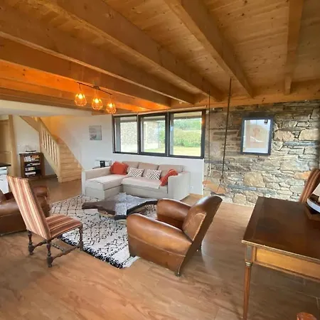 Large Farmhouse With Garden And Sea View For 8 People Locquenole Exterior foto
